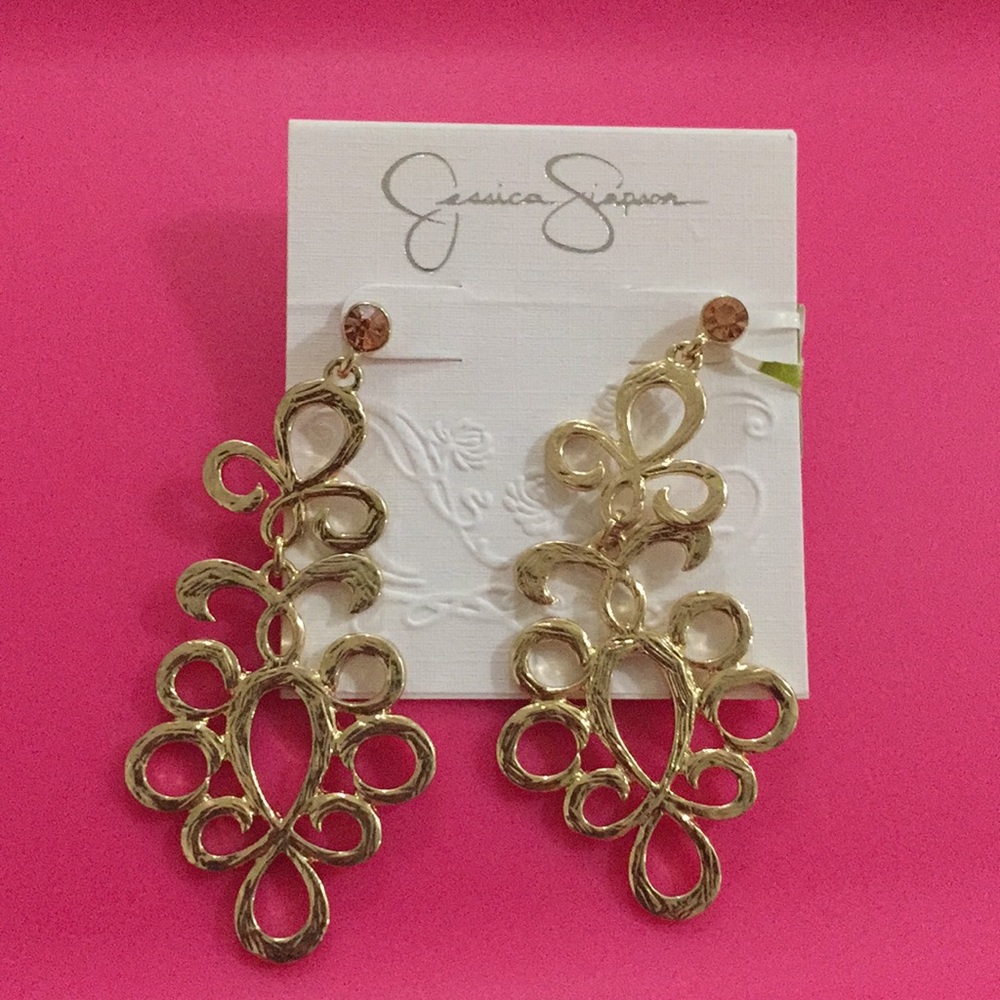 NWT Jessica Simpson chandelier earrings